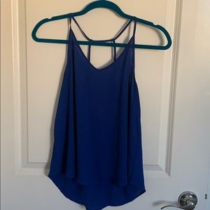 Royal Blue Silk Tank Top